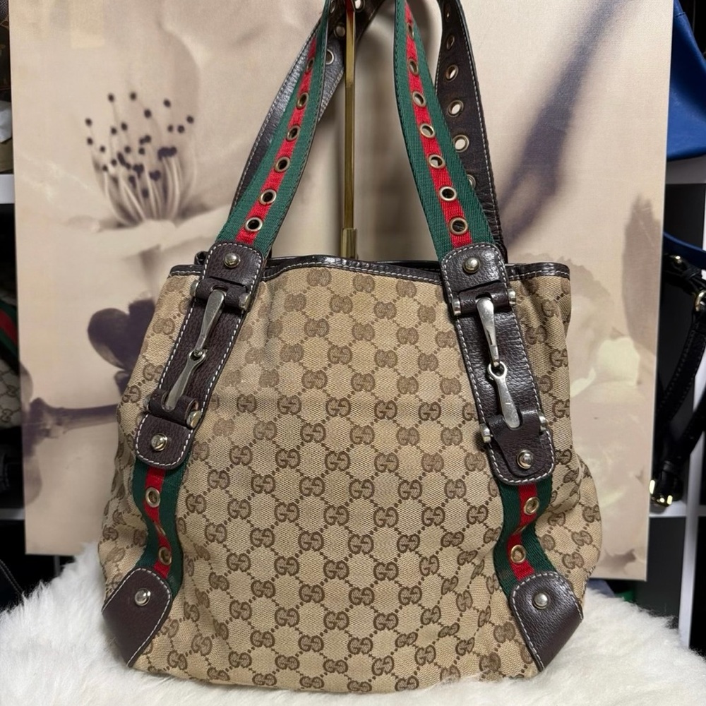 Gucci Beige and Brown horsebit Women's Bag VGUC